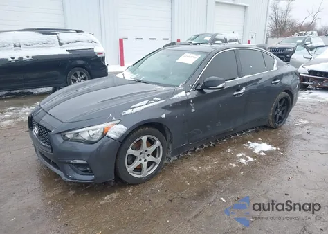 2018 Infiniti Q50 3.0T Luxe z USA, uszkodzony, nr VIN JN1EV7AP4JM355990